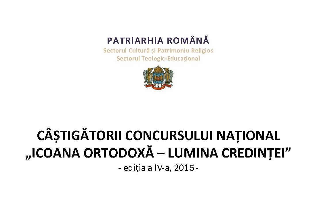 Castigatori concurs icoane 2015